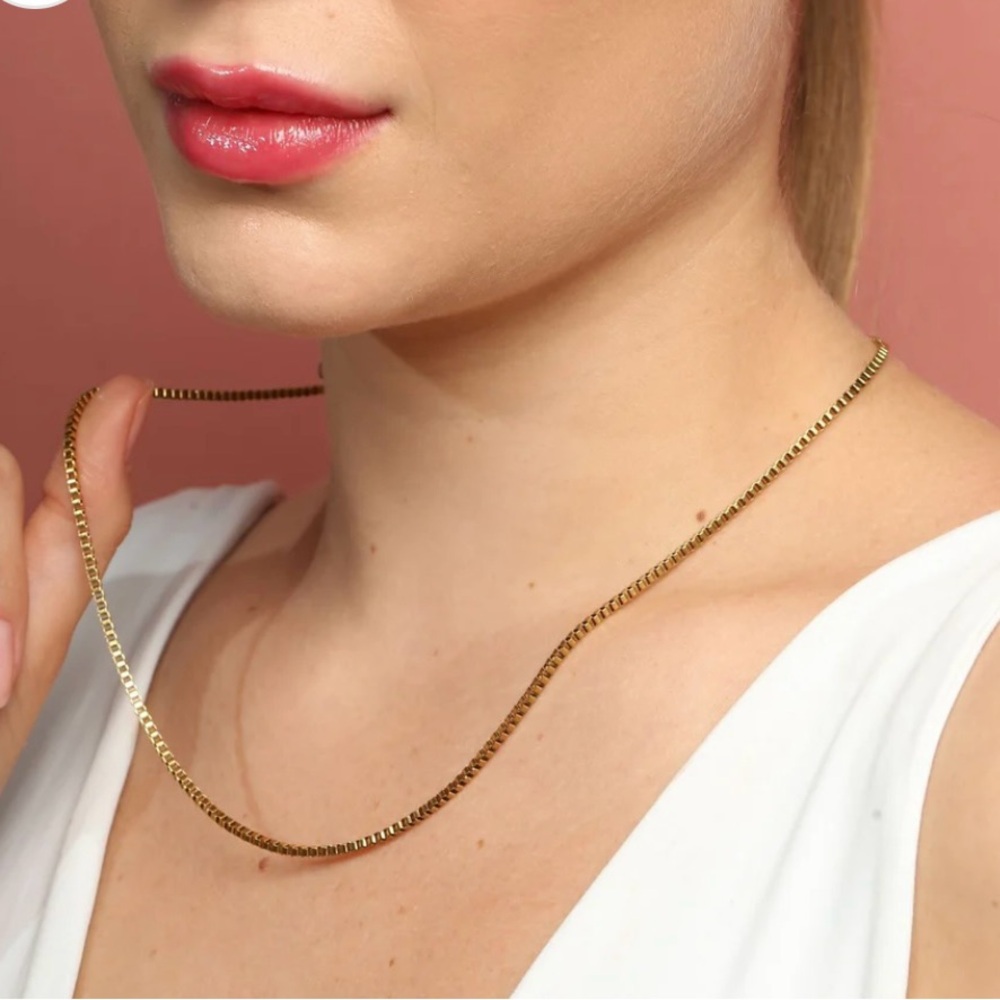 Waterproof Box Chain Necklace